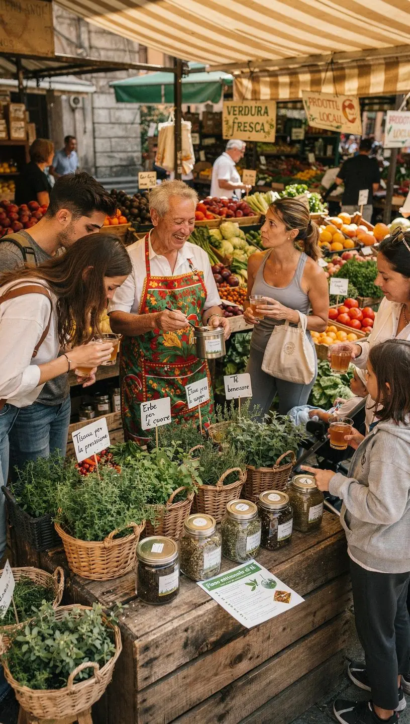 Infuso di tè alle erbe con fiori di ibisco e frutti di bosco in una teiera elegante.