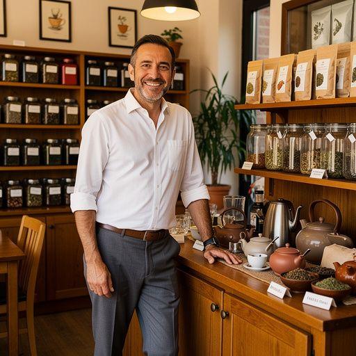Un piatto di biscotti secchi accanto a una tazza di tè caldo, pronto per essere gustato.